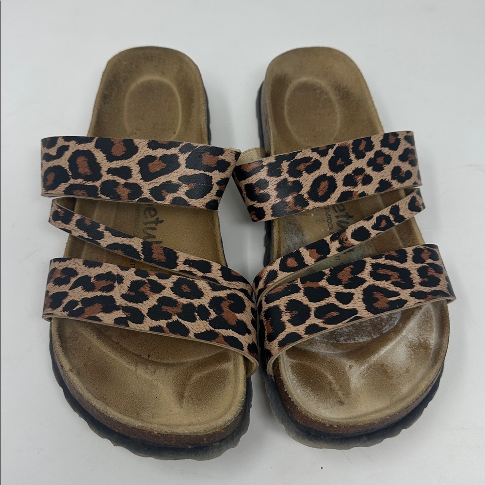 Birkenstock Betula leopard triple strap sandals size 37, L6 M4